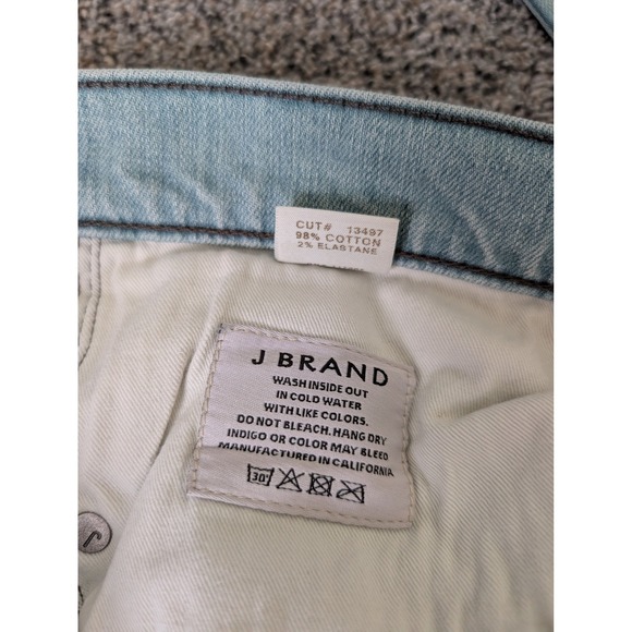 J Brand Tyler Perfect Slim Mens Light Wash Jeans Made in USA Blue - Picture 2 of 8